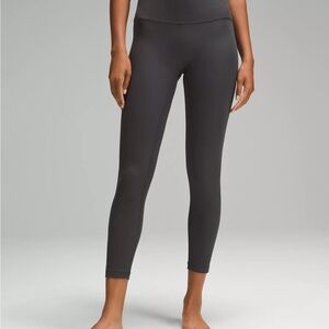 Lululemon Align 25” Charcoal Ribbed Leggings, size 4